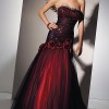 Red black prom dress