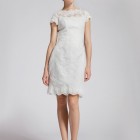 White dress with cap sleeves