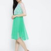 Green fit and flare dress