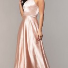 Rose gold satin dress