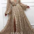 Gold sequin ball gown