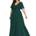 Long dress for chubby ladies