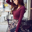 Long sleeve with skirt