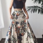 Simple crop top with long skirt