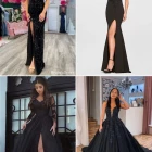 Black long prom dresses 2023