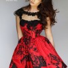 Black and red party dress