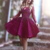 Short homecoming dresses with long sleeves