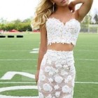 White fitted homecoming dress