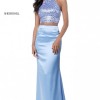2 piece fitted prom dress