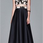 Black two piece prom dress