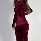 Velvet burgundy dress