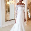Ivory lace wedding dress with sleeves
