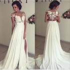 Lace a line wedding gown