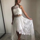 White lace dress wedding