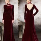 Winter evening gowns with sleeves