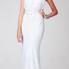 Long white evening gown