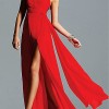 Red long evening gowns