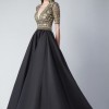Black and gold formal gowns