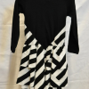 Black and white pinstripe dress