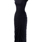 Black fitted maxi dress