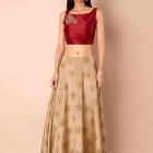 Ethnic crop top and skirt