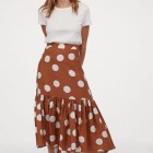 Long polka dot skirt
