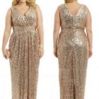 Plus size gold bridesmaid dresses