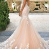 Rose gold mermaid wedding dress